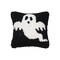 Cute Ghost Halloween Hooked Petite Mini Accent Pillow 8" x 8"
